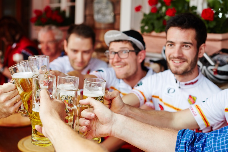 Mitglieder des Rothaus Bergradsport Teams nach dem Training