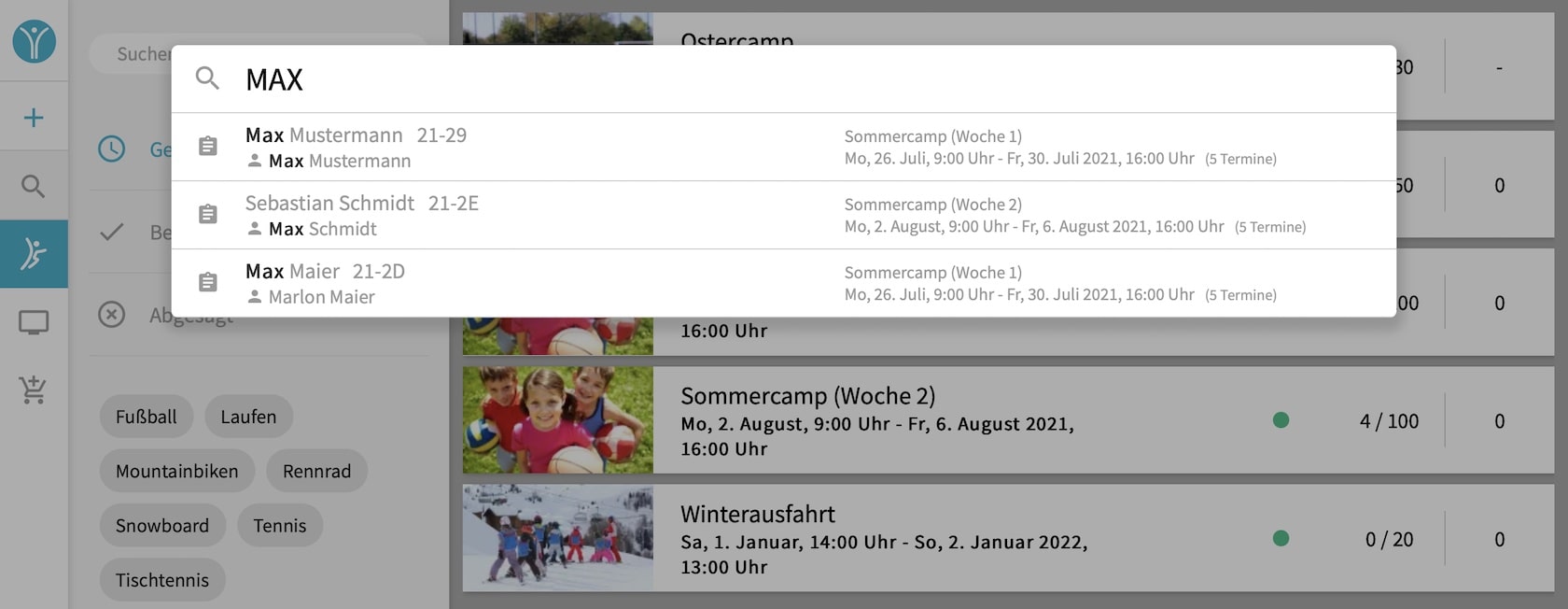 Suche im Yolawo System
